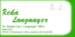reka langmayer business card